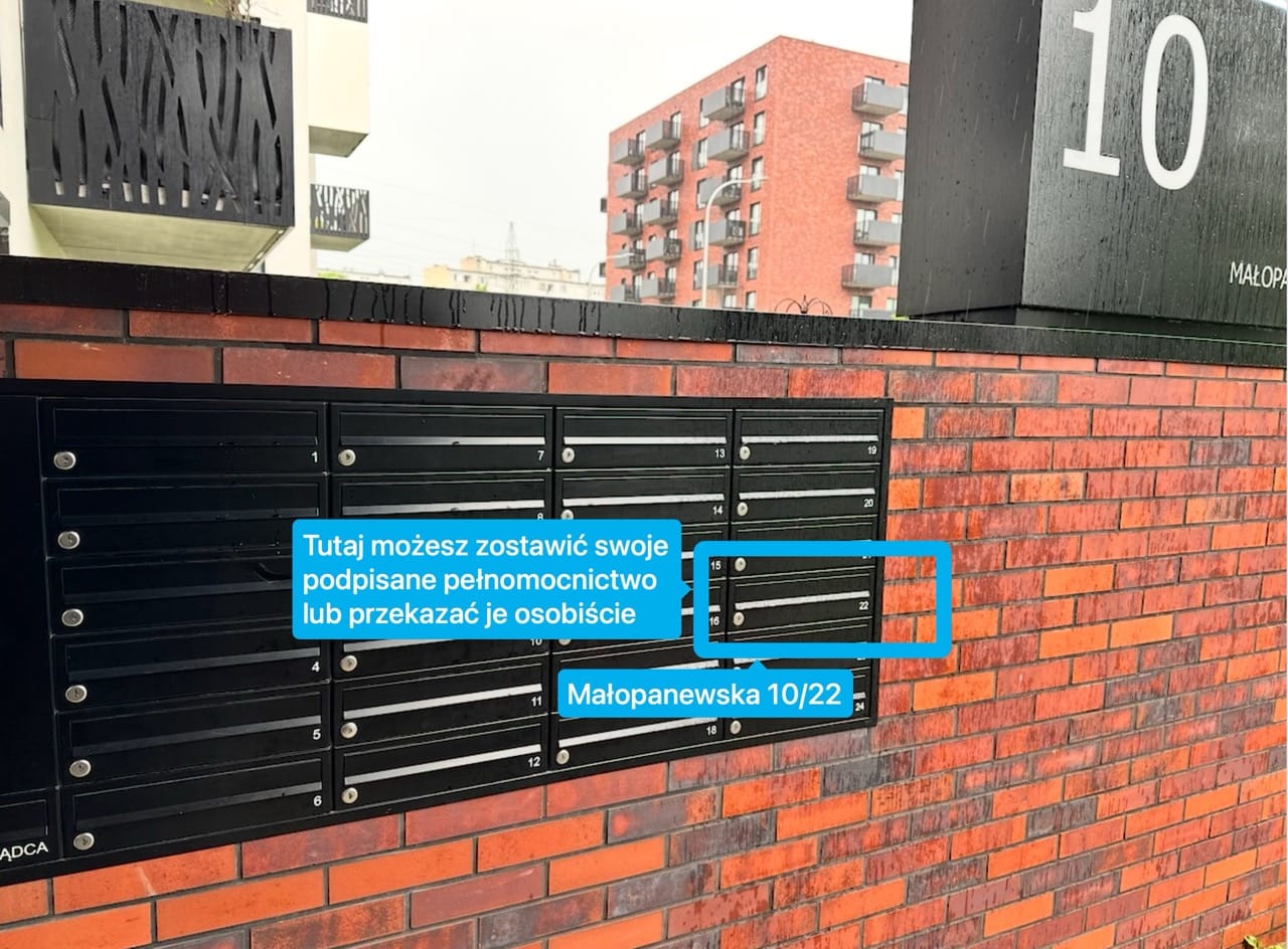 gdzie wrzucić pełnomocnictwo